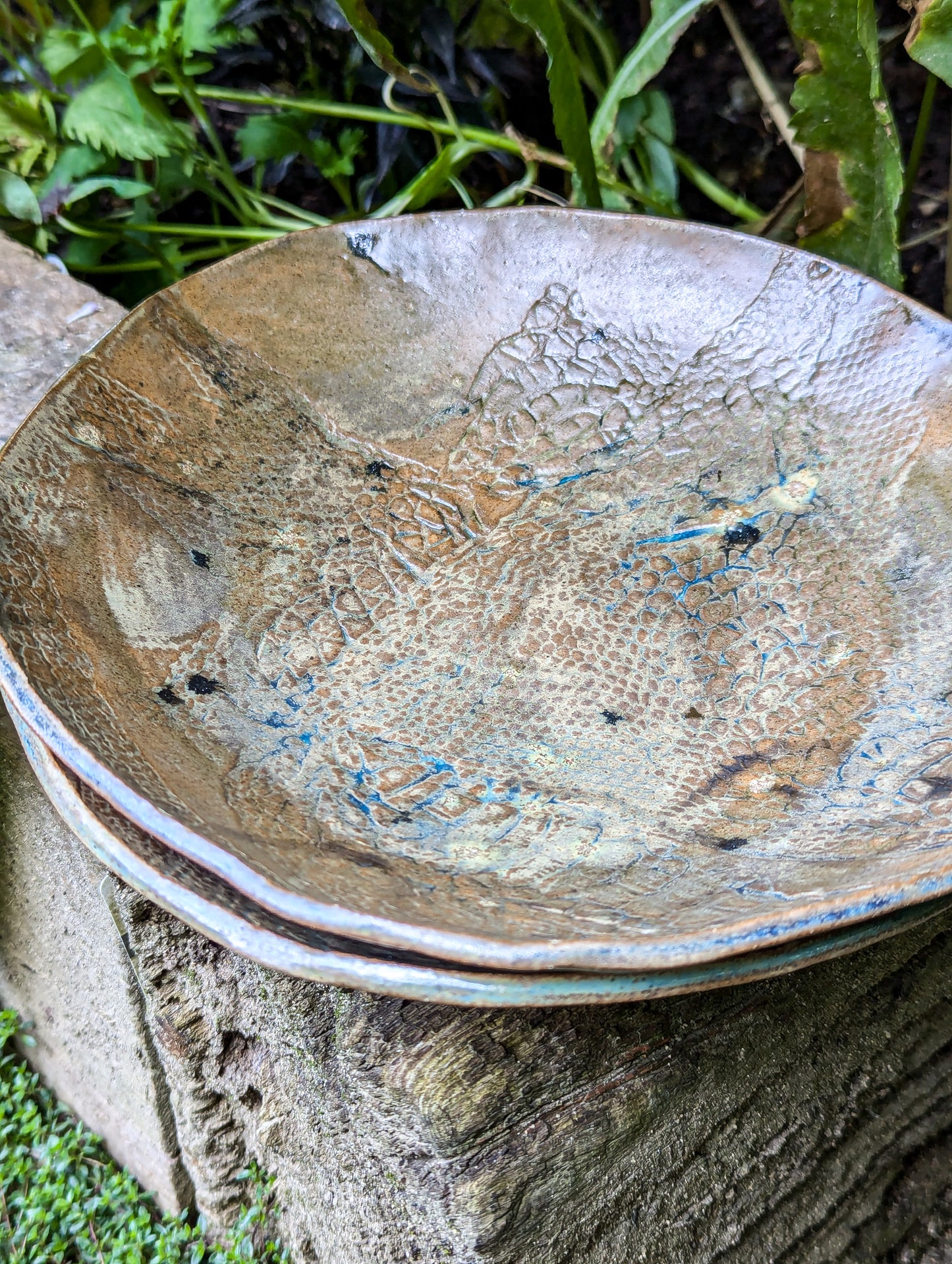 Snakeskin dinner bowls