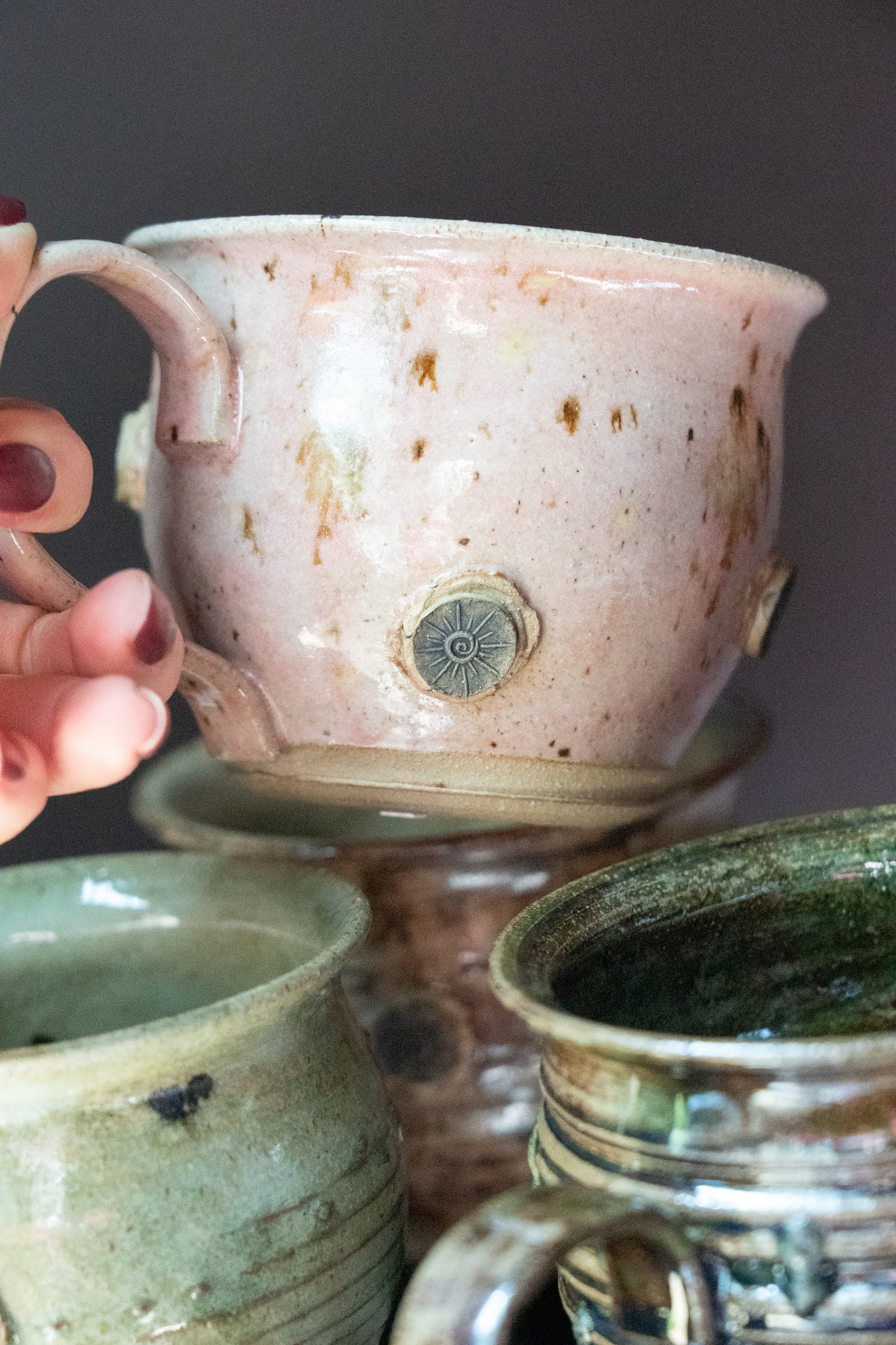 Sunburst Charm Mug - Pink