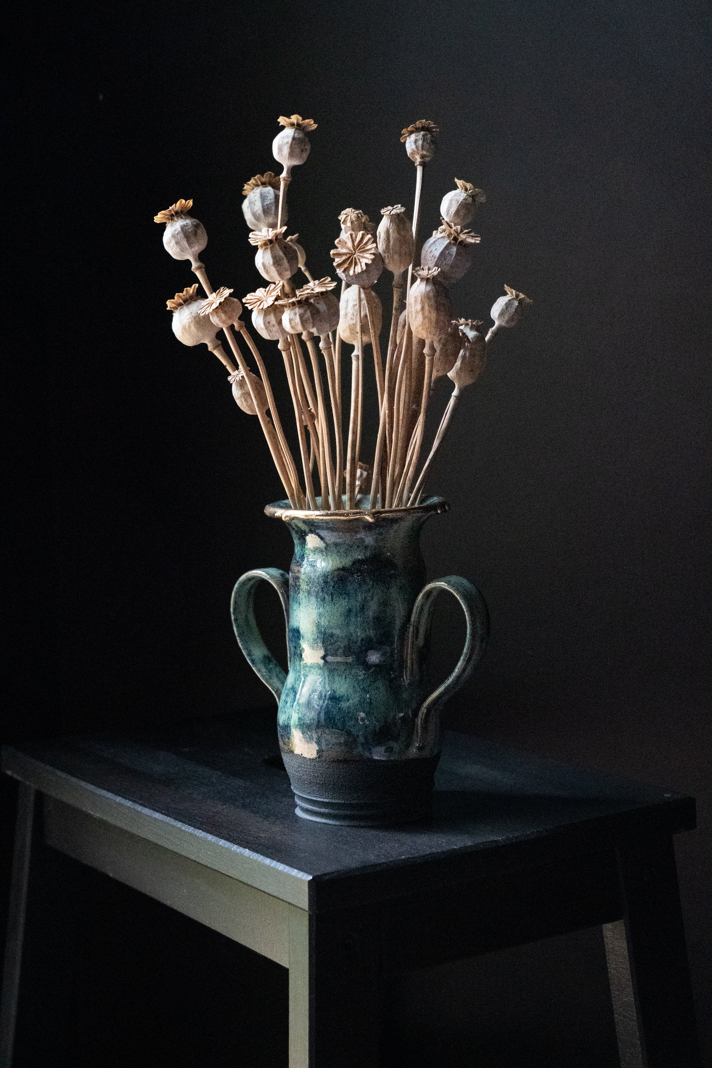 OOAK Gold drip Vase
