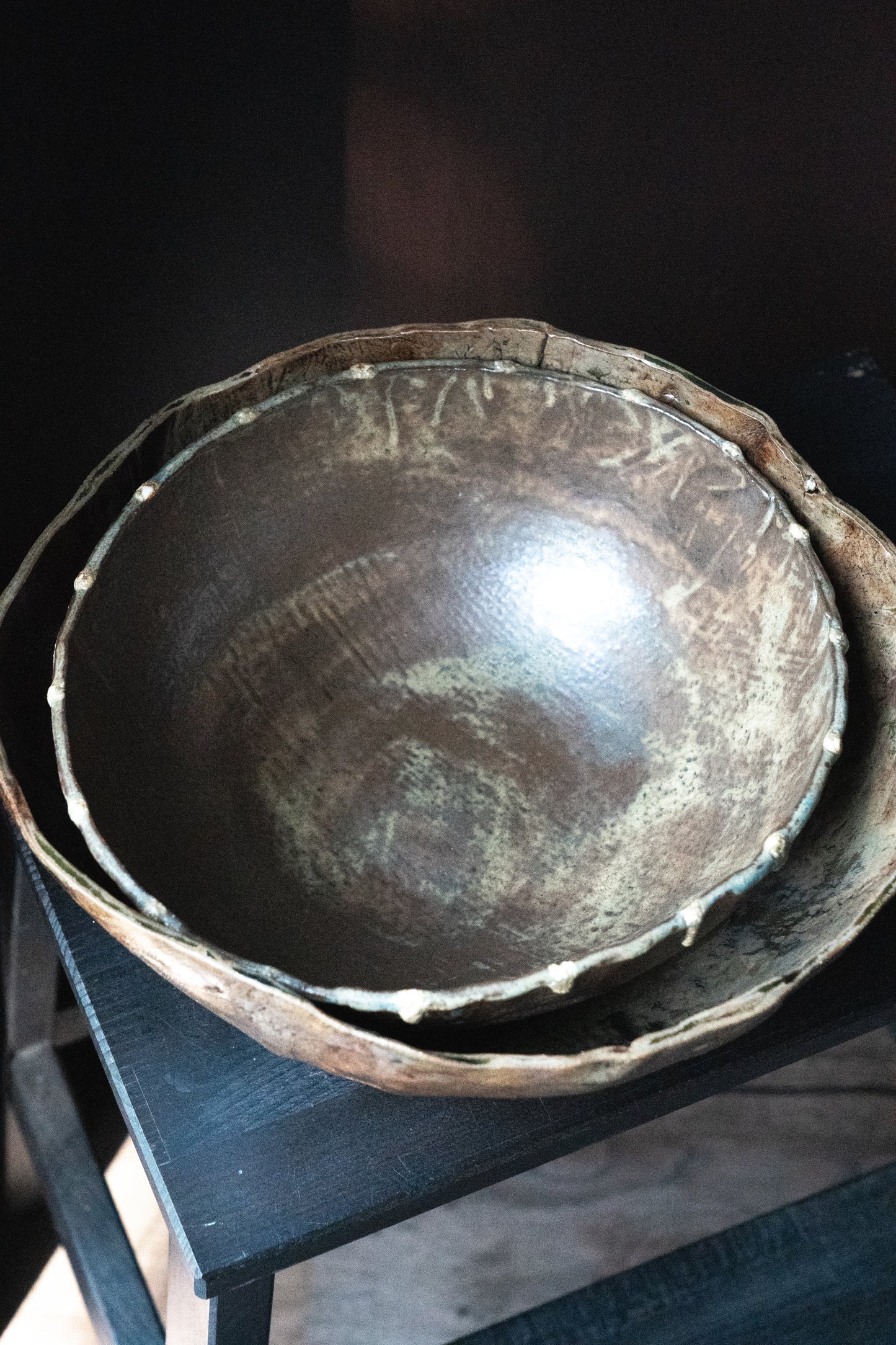 OOAK Snakeskin Nesting Mixing Bowls