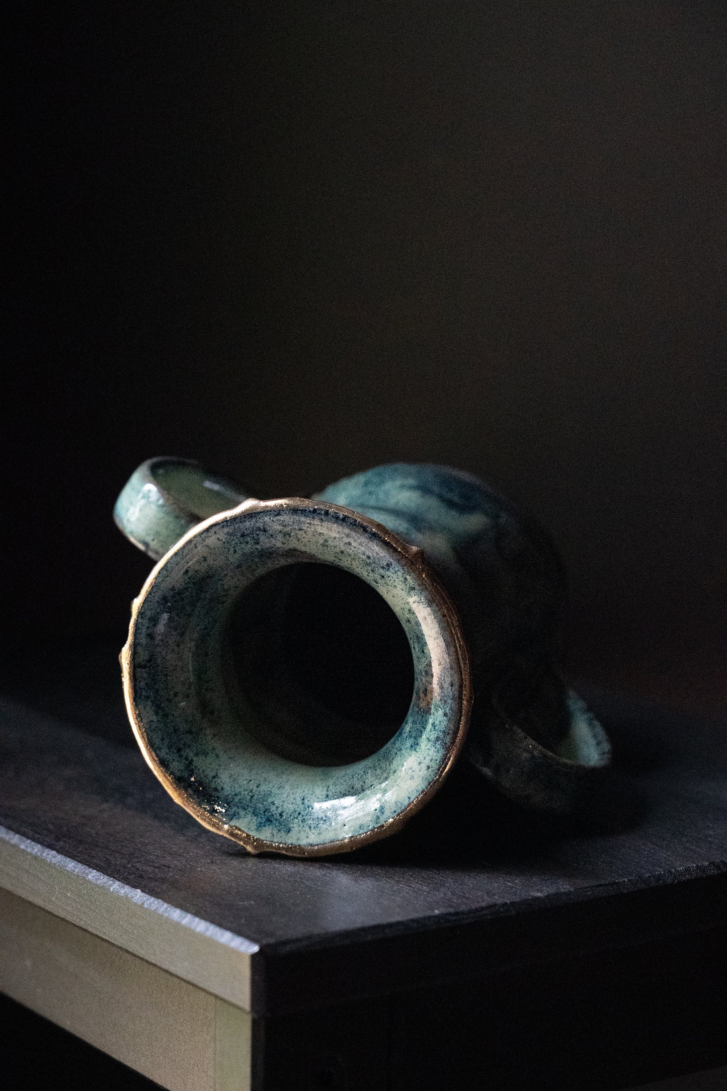 OOAK Gold drip Vase