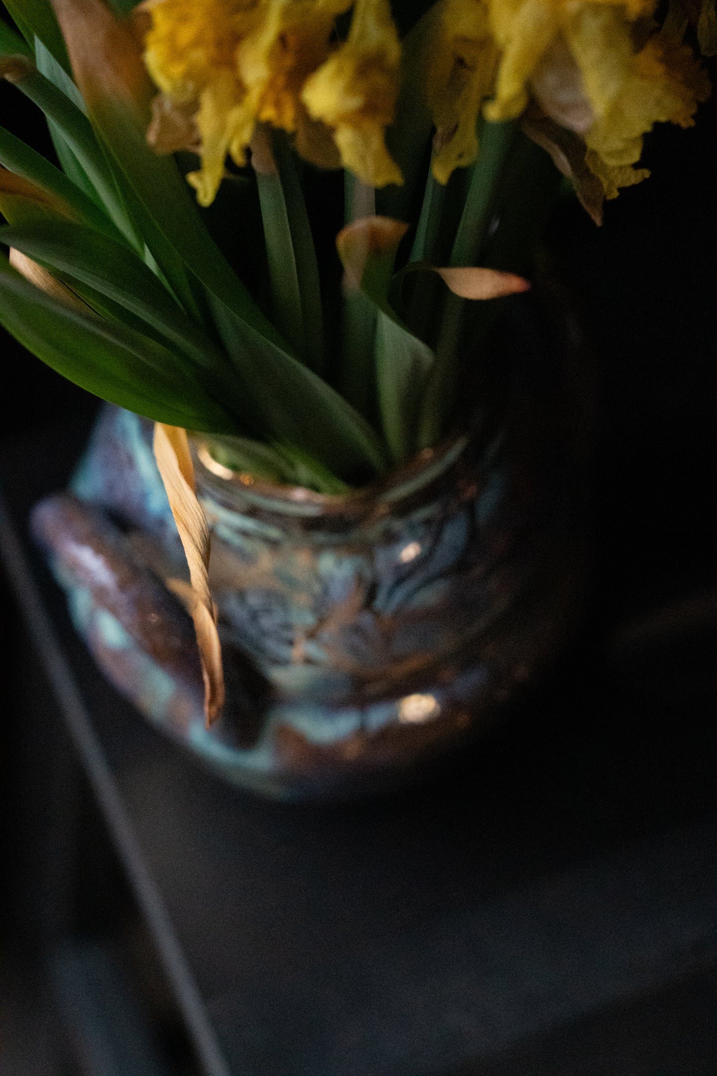 Golden Daffodil Vase