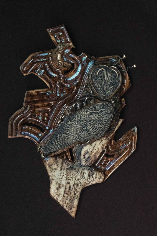 OOAK Owl Wall Hanging