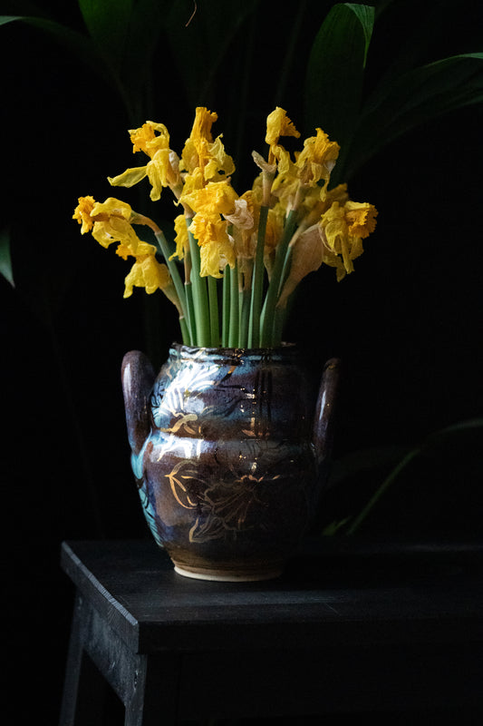 Golden Daffodil Vase