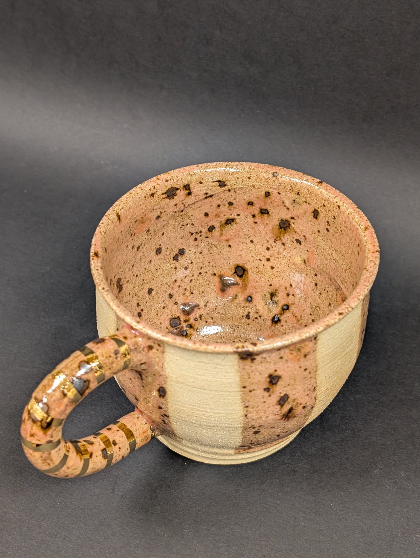 Candy cane striped mug